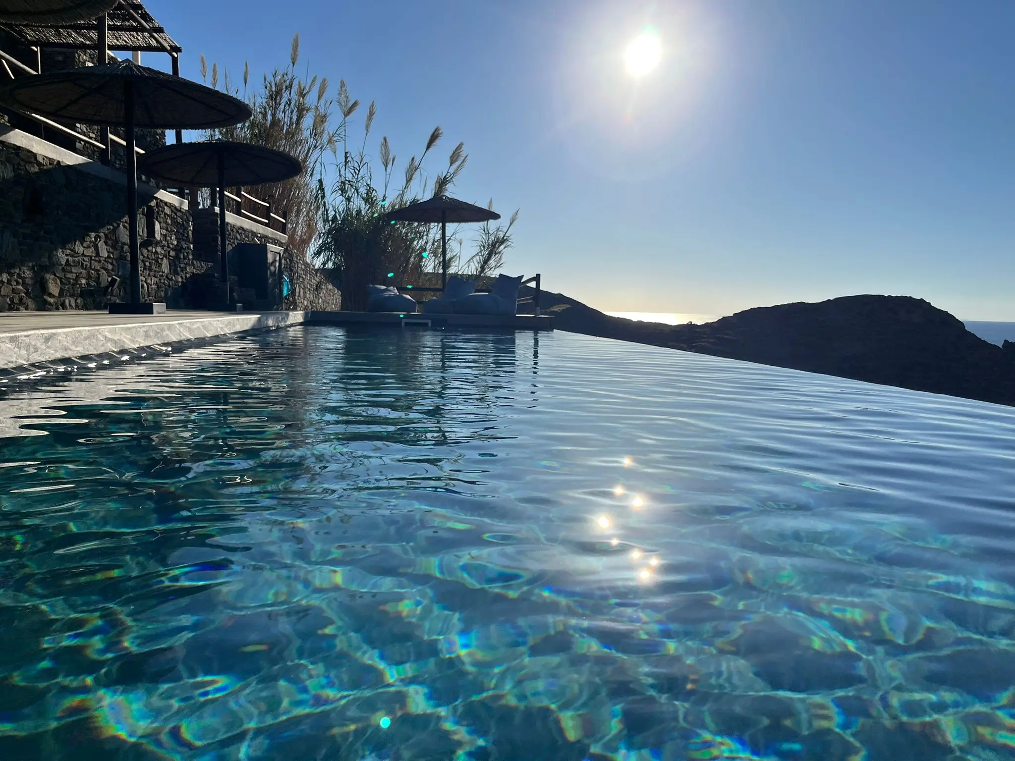 The shared infinity pool by day, Off The Beaten Path, Kythnos